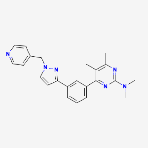 N,N,4,5-tetramethyl-6-{3-[1-(4-pyridinylmethyl)-1H-pyrazol-3-yl]phenyl}-2-pyrimidinamine