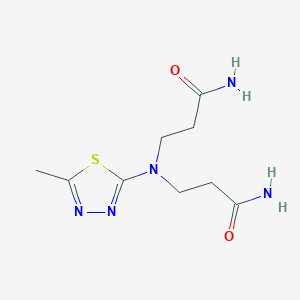 molecular formula C9H15N5O2S B4899649 3,3'-[(5-methyl-1,3,4-thiadiazol-2-yl)imino]dipropanamide 