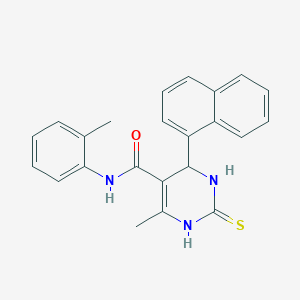 6-methyl-N-(2-methylphenyl)-4-(1-naphthyl)-2-thioxo-1,2,3,4-tetrahydro-5-pyrimidinecarboxamide