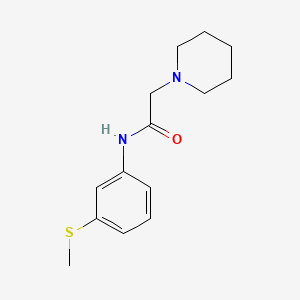 molecular formula C14H20N2OS B4899671 N-[3-(methylthio)phenyl]-2-(1-piperidinyl)acetamide 