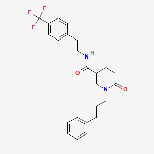 6-oxo-1-(3-phenylpropyl)-N-{2-[4-(trifluoromethyl)phenyl]ethyl}-3-piperidinecarboxamide