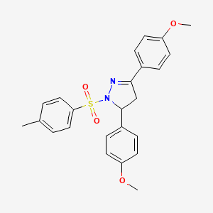 molecular formula C24H24N2O4S B4899688 3,5-bis(4-methoxyphenyl)-1-[(4-methylphenyl)sulfonyl]-4,5-dihydro-1H-pyrazole 