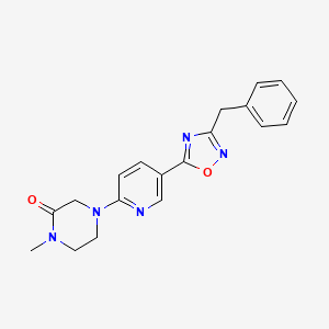 4-[5-(3-benzyl-1,2,4-oxadiazol-5-yl)-2-pyridinyl]-1-methyl-2-piperazinone