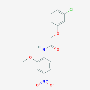 molecular formula C15H13ClN2O5 B4899737 2-(3-chlorophenoxy)-N-(2-methoxy-4-nitrophenyl)acetamide 