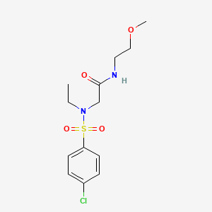 N~2~-[(4-chlorophenyl)sulfonyl]-N~2~-ethyl-N~1~-(2-methoxyethyl)glycinamide