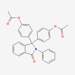 molecular formula C30H23NO5 B4899781 (3-oxo-2-phenyl-2,3-dihydro-1H-isoindole-1,1-diyl)di-4,1-phenylene diacetate 