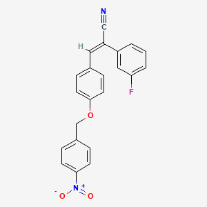 2-(3-fluorophenyl)-3-{4-[(4-nitrobenzyl)oxy]phenyl}acrylonitrile