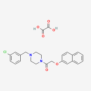 molecular formula C25H25ClN2O6 B4899804 1-(3-chlorobenzyl)-4-[(2-naphthyloxy)acetyl]piperazine oxalate 