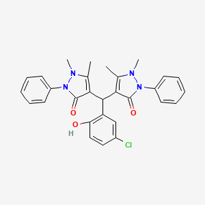 4,4'-[(5-chloro-2-hydroxyphenyl)methylene]bis(1,5-dimethyl-2-phenyl-1,2-dihydro-3H-pyrazol-3-one)