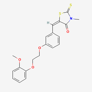 molecular formula C20H19NO4S2 B4899818 5-{3-[2-(2-methoxyphenoxy)ethoxy]benzylidene}-3-methyl-2-thioxo-1,3-thiazolidin-4-one 