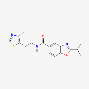 2-isopropyl-N-[2-(4-methyl-1,3-thiazol-5-yl)ethyl]-1,3-benzoxazole-5-carboxamide