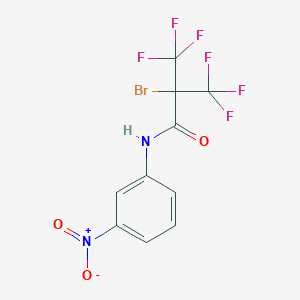 molecular formula C10H5BrF6N2O3 B4899831 2-bromo-3,3,3-trifluoro-N-(3-nitrophenyl)-2-(trifluoromethyl)propanamide 