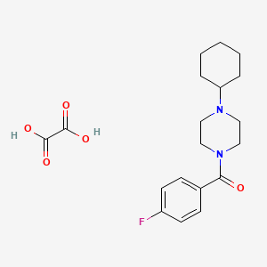 molecular formula C19H25FN2O5 B4899838 1-cyclohexyl-4-(4-fluorobenzoyl)piperazine oxalate 