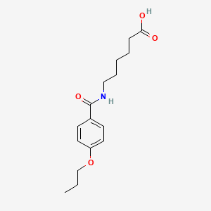 molecular formula C16H23NO4 B4899853 6-[(4-propoxybenzoyl)amino]hexanoic acid 