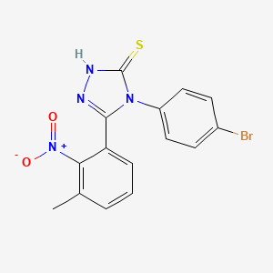 4-(4-bromophenyl)-5-(3-methyl-2-nitrophenyl)-4H-1,2,4-triazole-3-thiol