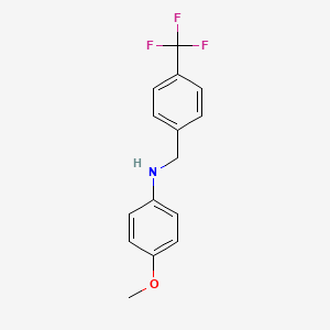 molecular formula C15H14F3NO B4899891 (4-methoxyphenyl)[4-(trifluoromethyl)benzyl]amine 