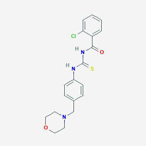 2-chloro-N-{[4-(morpholin-4-ylmethyl)phenyl]carbamothioyl}benzamide