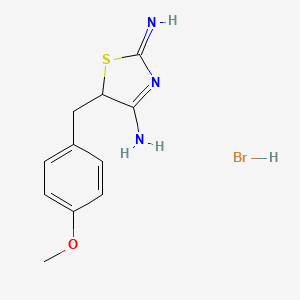 molecular formula C11H14BrN3OS B4899968 5-(4-methoxybenzyl)-1,3-thiazolidine-2,4-diimine hydrobromide 