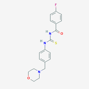 4-fluoro-N-{[4-(morpholin-4-ylmethyl)phenyl]carbamothioyl}benzamide