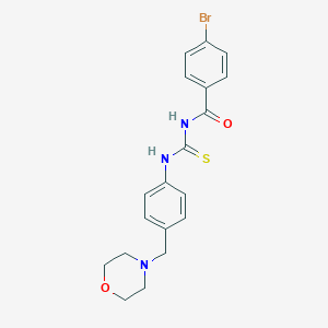 4-bromo-N-[[4-(morpholin-4-ylmethyl)phenyl]carbamothioyl]benzamide