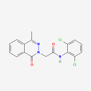 molecular formula C17H13Cl2N3O2 B4899993 N-(2,6-dichlorophenyl)-2-(4-methyl-1-oxophthalazin-2-yl)acetamide 