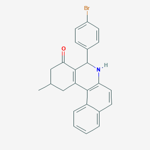 molecular formula C24H20BrNO B4900010 5-(4-bromophenyl)-2-methyl-2,3,5,6-tetrahydrobenzo[a]phenanthridin-4(1H)-one 