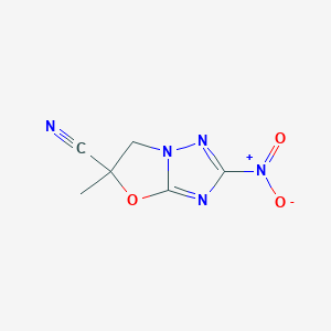 5-methyl-2-nitro-5,6-dihydro[1,3]oxazolo[3,2-b][1,2,4]triazole-5-carbonitrile