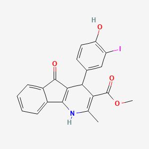 methyl 4-(4-hydroxy-3-iodophenyl)-2-methyl-5-oxo-4,5-dihydro-1H-indeno[1,2-b]pyridine-3-carboxylate