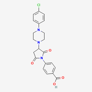 4-{3-[4-(4-Chlorophenyl)piperazin-1-yl]-2,5-dioxopyrrolidin-1-yl}benzoic acid