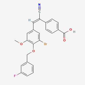 4-(2-{3-bromo-4-[(3-fluorobenzyl)oxy]-5-methoxyphenyl}-1-cyanovinyl)benzoic acid