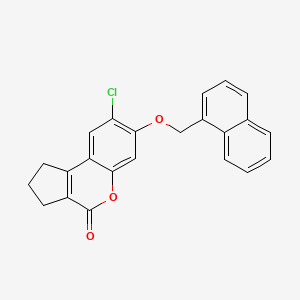 molecular formula C23H17ClO3 B4900081 8-chloro-7-(1-naphthylmethoxy)-2,3-dihydrocyclopenta[c]chromen-4(1H)-one 