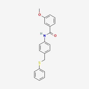 3-methoxy-N-{4-[(phenylthio)methyl]phenyl}benzamide