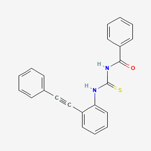 molecular formula C22H16N2OS B4900106 N-({[2-(phenylethynyl)phenyl]amino}carbonothioyl)benzamide 