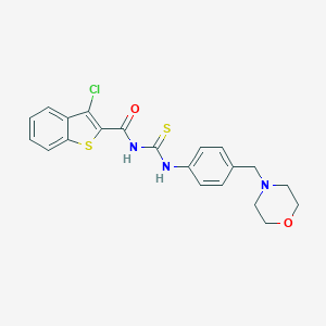 3-chloro-N-[[4-(morpholin-4-ylmethyl)phenyl]carbamothioyl]-1-benzothiophene-2-carboxamide