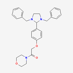 4-{[4-(1,3-dibenzyl-2-imidazolidinyl)phenoxy]acetyl}morpholine