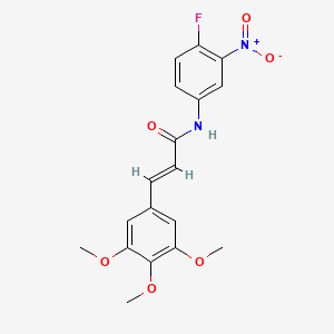 N-(4-fluoro-3-nitrophenyl)-3-(3,4,5-trimethoxyphenyl)acrylamide