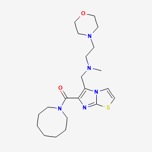 molecular formula C21H33N5O2S B4900145 N-{[6-(1-azocanylcarbonyl)imidazo[2,1-b][1,3]thiazol-5-yl]methyl}-N-methyl-2-(4-morpholinyl)ethanamine 