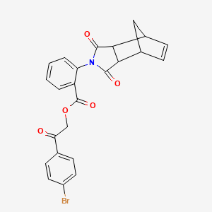 molecular formula C24H18BrNO5 B4900159 2-(4-bromophenyl)-2-oxoethyl 2-(3,5-dioxo-4-azatricyclo[5.2.1.0~2,6~]dec-8-en-4-yl)benzoate 