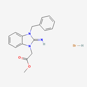 molecular formula C17H18BrN3O2 B4900215 methyl (3-benzyl-2-imino-2,3-dihydro-1H-benzimidazol-1-yl)acetate hydrobromide 