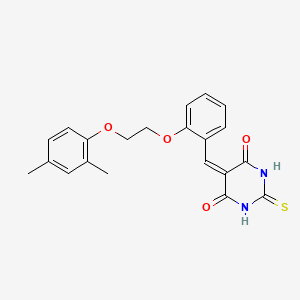 molecular formula C21H20N2O4S B4900225 5-{2-[2-(2,4-dimethylphenoxy)ethoxy]benzylidene}-2-thioxodihydro-4,6(1H,5H)-pyrimidinedione 