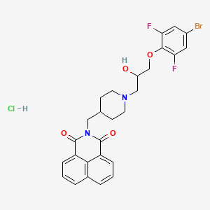 2-({1-[3-(4-bromo-2,6-difluorophenoxy)-2-hydroxypropyl]-4-piperidinyl}methyl)-1H-benzo[de]isoquinoline-1,3(2H)-dione hydrochloride