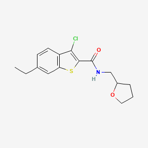 3-chloro-6-ethyl-N-(tetrahydro-2-furanylmethyl)-1-benzothiophene-2-carboxamide