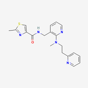 2-methyl-N-[(2-{methyl[2-(2-pyridinyl)ethyl]amino}-3-pyridinyl)methyl]-1,3-thiazole-4-carboxamide