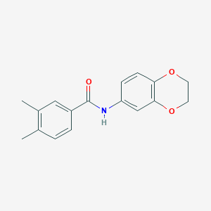 molecular formula C17H17NO3 B4900242 N-(2,3-dihydro-1,4-benzodioxin-6-yl)-3,4-dimethylbenzamide 