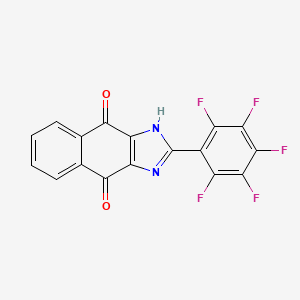 molecular formula C17H5F5N2O2 B4900249 2-(pentafluorophenyl)-1H-naphtho[2,3-d]imidazole-4,9-dione 