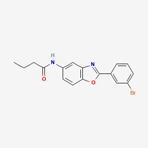 N-[2-(3-bromophenyl)-1,3-benzoxazol-5-yl]butanamide