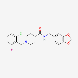 N-(1,3-benzodioxol-5-ylmethyl)-1-(2-chloro-6-fluorobenzyl)-4-piperidinecarboxamide