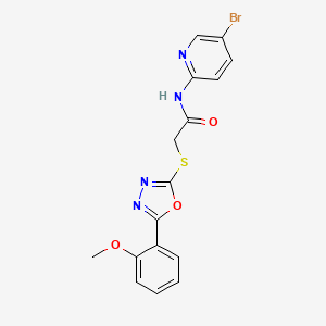 molecular formula C16H13BrN4O3S B4900304 N-(5-bromo-2-pyridinyl)-2-{[5-(2-methoxyphenyl)-1,3,4-oxadiazol-2-yl]thio}acetamide 