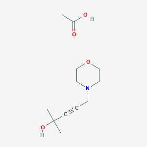 Acetic acid;2-methyl-5-morpholin-4-ylpent-3-yn-2-ol