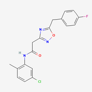 N-(5-chloro-2-methylphenyl)-2-[5-(4-fluorobenzyl)-1,2,4-oxadiazol-3-yl]acetamide